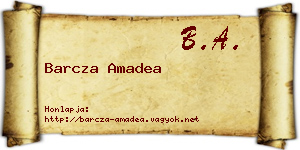 Barcza Amadea névjegykártya